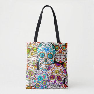 Dead's Day: Levendige Mexicaanse patronen. Draagtas