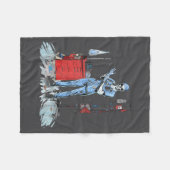 Deadside Nurse Blue Scrubs Funny Skeleton Doctor M Fleece Deken (Voorkant (Horizontaal))