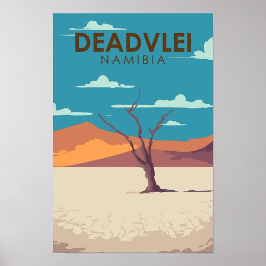 Deadvlei Namibië Reis Kunst Poster (Voorkant)