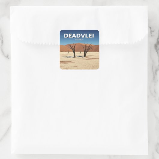 Deadvlei Namibië Reizen Vierkante Sticker (Tas)