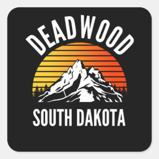 Deadwood South Dakota Mountain Vierkante Sticker
