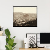 Deadwood Uitzicht van Forest Hill SD 1888 Poster (Thuiskantoor)