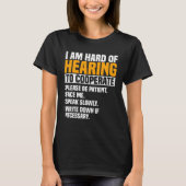 Deaf Awareness Hearing Aid Implant ASL Cooperate P T-shirt (Voorkant)