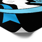 Deaf Awareness Month Blue Ribbon ASL Cochlear IMPL Poster (Hoek)