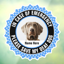 Deaf Dog Safety Alert First Responder Fotonaam