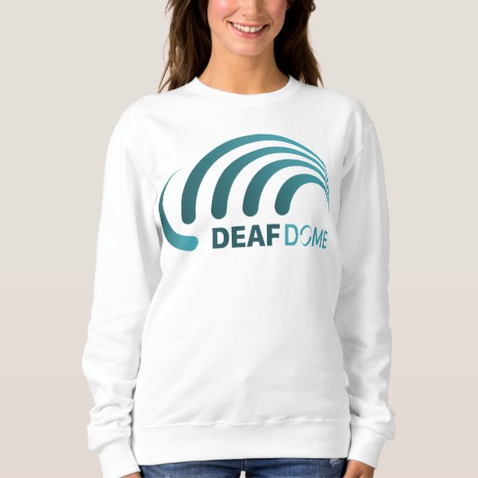 Deaf Dome sweatshirt in blauwgroen (Voorkant)