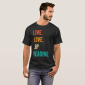 Deaf Pride ASL Sign Language Live Love Lip Reading T-shirt (Voorkant volledig)