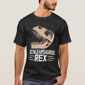 Deaf Pride Cochleair Implantaat Dinosaurus Trex Co T-shirt