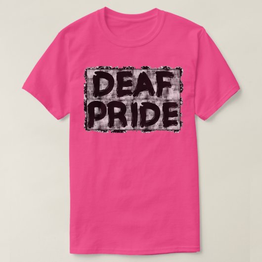Deaf Pride Grunge T-shirt (Design voorkant)