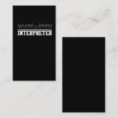 Deaf Pride Interpreter ASL Sign Language Visitekaartje (Voorkant / Achterkant)