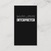 Deaf Pride Interpreter ASL Sign Language Visitekaartje (Voorkant)