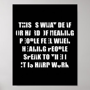 Deaf Pride Listen is Hard Werk Handgebarentaal Poster