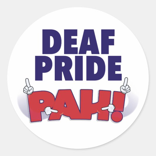 Deaf Pride PAH! sticker (Voorkant)