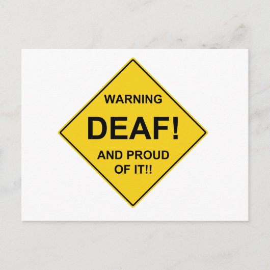 Deaf Proud Briefkaart (Voorkant)
