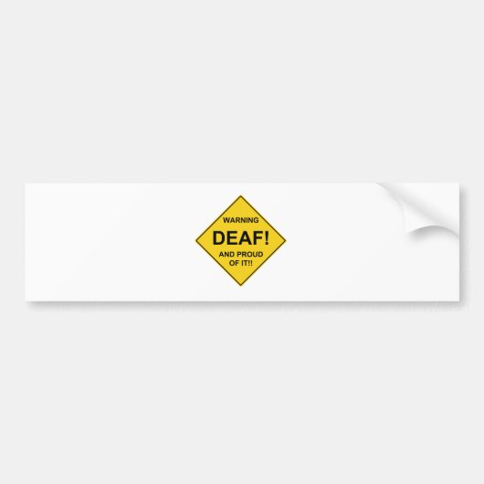 Deaf Proud Bumpersticker (Voorkant)
