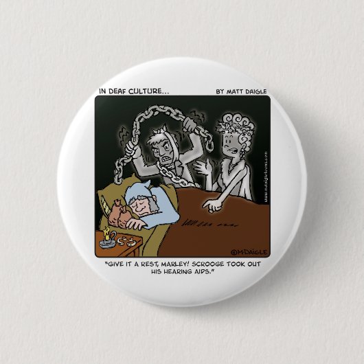 Deaf Scrooge Ronde Button 5,7 Cm (Voorkant)