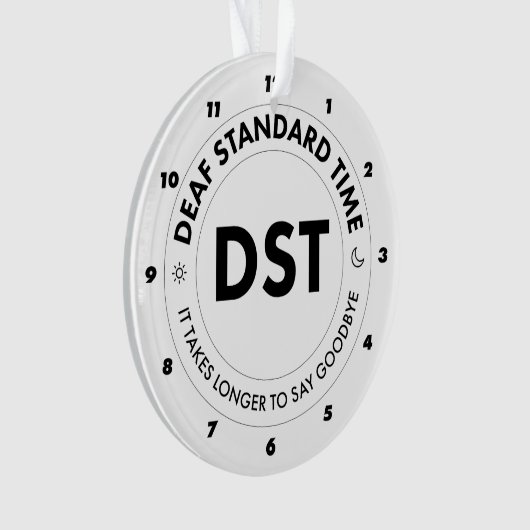 Deaf Standard Time Ornament (voorkant)
