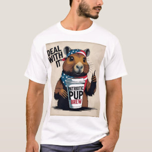 'Deal With It' T-shirt met Koffie & Vlag