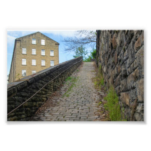 Dean Clough Cobblestone Klimroute - Brandt's Spiri Foto Afdruk