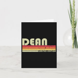 Dean Naam Persoonlijke Retro Vintage 80s 90s Geboo Kaart