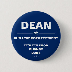 Dean Phillips voor President Slogan 2024 Ronde Button 5,7 Cm