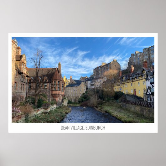 Dean Village, Edinburgh, Schotland Poster (Voorkant)