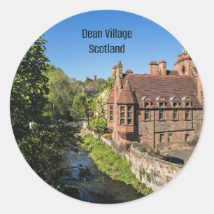 Dean Village Schotland Ronde Sticker