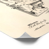 Dean Wall Telefoon 1907 Patent Art Old Peper Poster (Hoek)