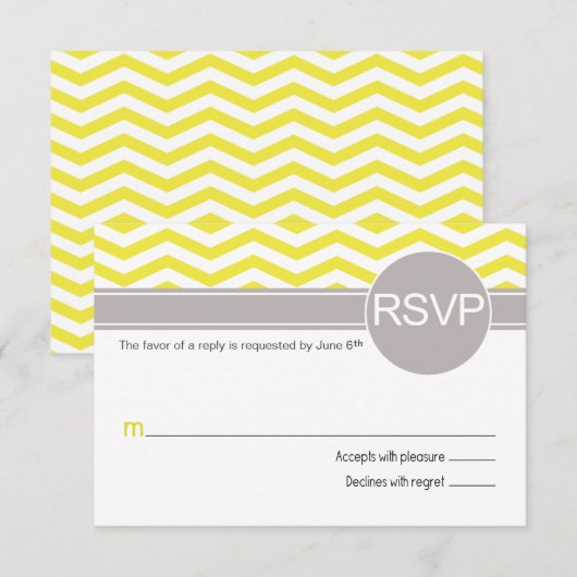 Deandra Chic Chevron RSVP | jaune (Devant / Derrière)