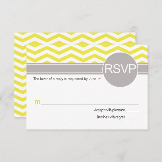 Deandra Chic Chevron RSVP | jaune (Devant / Derrière)