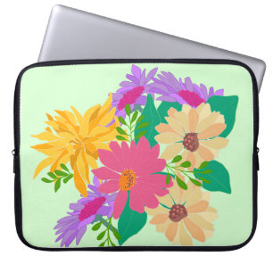 Deanna Day iPad Electronics Bag Floral Seafoam Laptop Sleeve