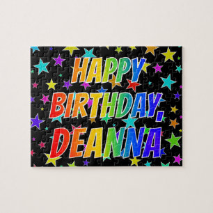 "DEANNA" Voornaam, geun "HAPPY BIRTHDAY" Legpuzzel
