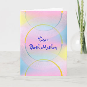 Dear Birth Mother, Thank you poem card Bedankkaart