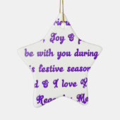 "Dear Friend" feestelijke seizoensgroet Keramisch Ornament (Rechts)