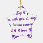 "Dear Friend" feestelijke seizoensgroet Keramisch Ornament (Links)