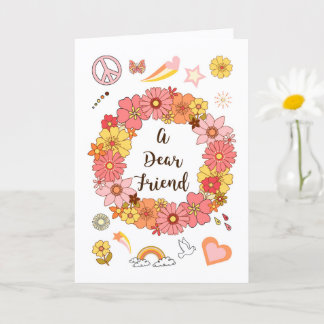 Dear Friend Mother's Day Peace & Love Card         Kaart