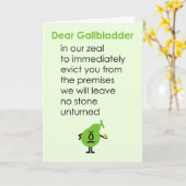 Dear Gallbladder A Funny Get Well Soon Poem Kaart (Gele Bloem)
