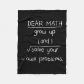 Dear Math Funny Quote  Fleece Deken (Voorkant)