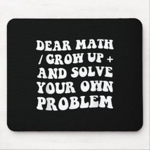 Dear Math Retro Vintage 70's Teacher Student Cool Muismat
