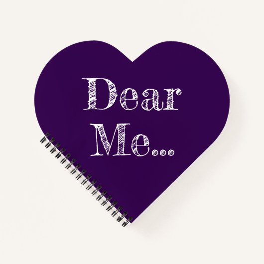 Dear Me .. Dark Purple Spiral Notebook Notitieboek (Voorkant)