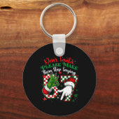 Dear Santa 67 Funny Christmas Six Seven 6-7 Meme M Sleutelhanger (Voorkant)