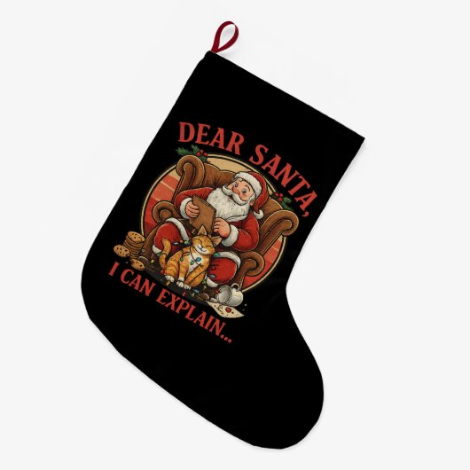 Dear Santa I Can Explain Christmas Stockings Grote Kerstsok (Voorkant (Hangend))
