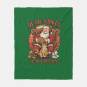 Dear Santa I Can Explain Fleece Blanket Deken (Voorkant)