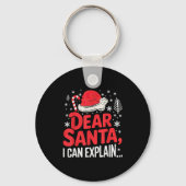 Dear Santa I Can Explain Funny Christian Sleutelhanger (Voorkant)
