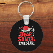 Dear Santa I Can Explain Funny Christian Sleutelhanger (Voorkant)
