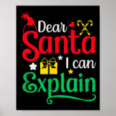 Dear Santa I Can Explain Funny Christmas Poster (Voorkant)