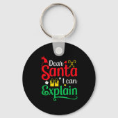 Dear Santa I Can Explain Funny Christmas  Sleutelhanger (Voorkant)