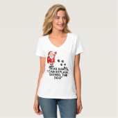 Dear Santa I Can Explain Funny Dog Christmas Mug T-shirt (Voorkant volledig)