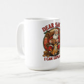 Dear Santa I Can Explain Mug Koffiemok (Voorkant links)