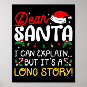 Dear Santa I Can Explain Pajamas Family Matching C Poster (Voorkant)